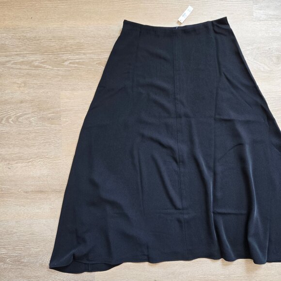 Madewell Skirt Womens Asymmetric Midi Black Minimalist Size 2 New With Tags - Picture 10 of 17